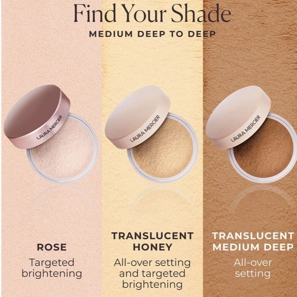 Laura Mercier Translucent Loose Setting Powder ULTRA BLUR HONEY Talc Free .7 Oz - Picture 4 of 9